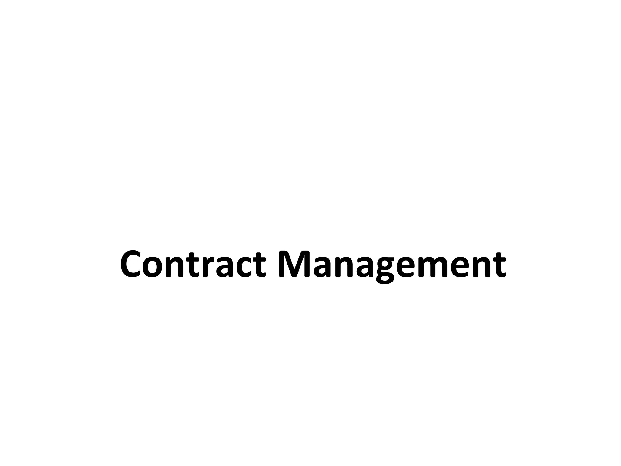 Contract Management 