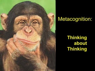 Metacognition:


   Thinking
      about
   Thinking
 