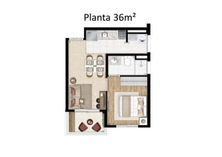 Planta 36m²
 