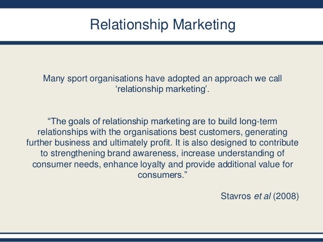 examples of relationship marketing in sports