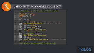 USING FIRST TO ANALYZE FLOKI BOT
 
