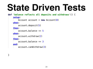 State Driven Tests
24
 