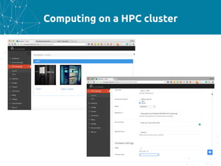 Computing on a HPC cluster
 