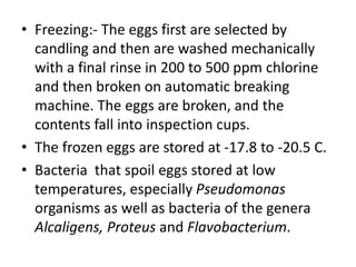 Microbial spoilage of eggs | PPTX