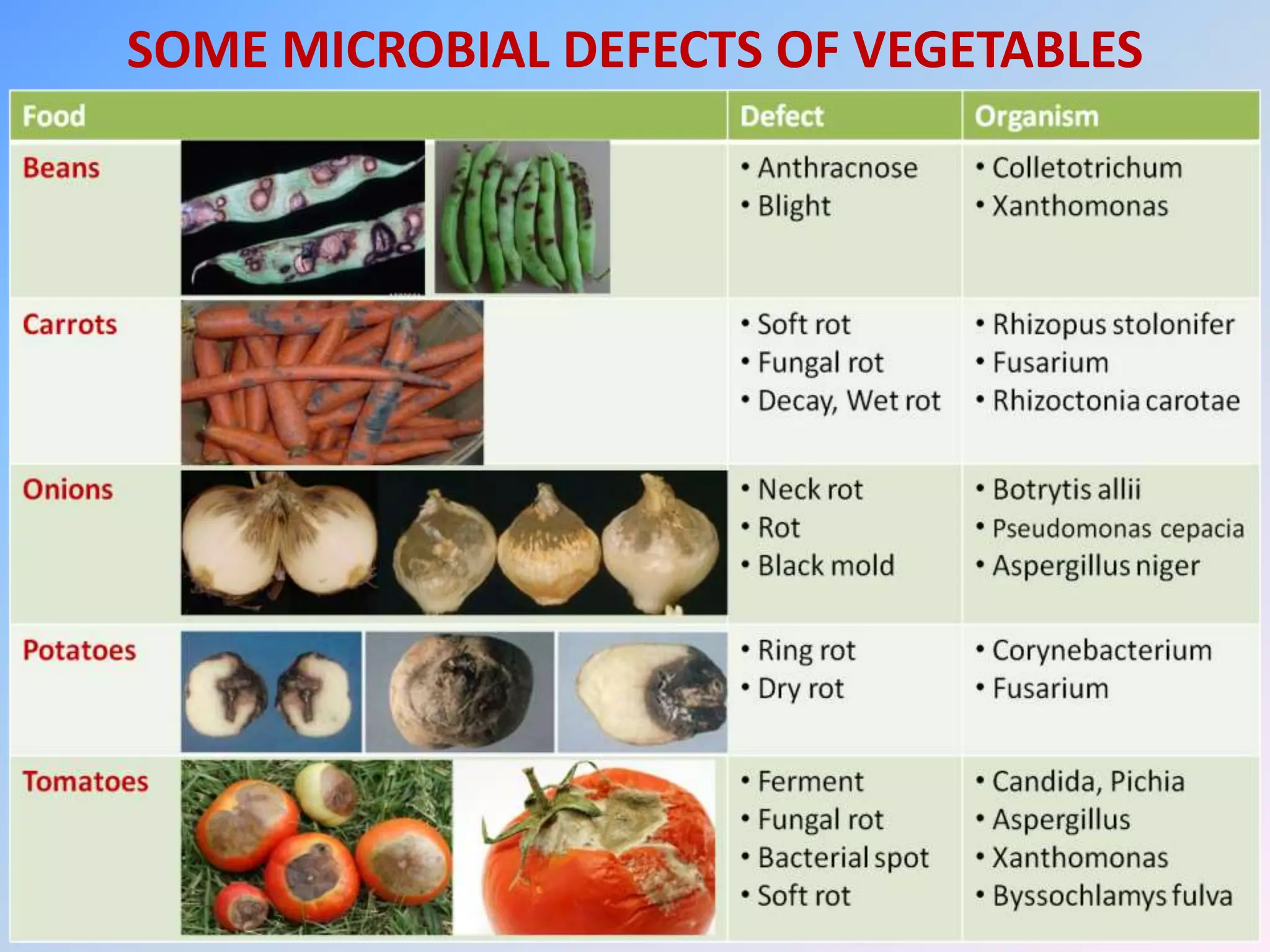 Microbial Spoilage of fruits and vegetables PPT