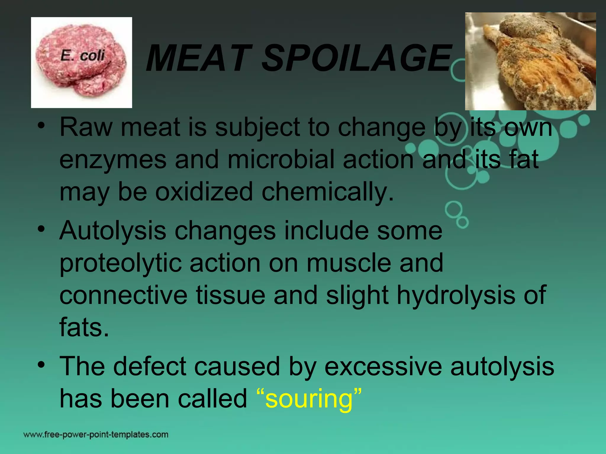 Spoilage of meat PPT