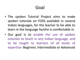 Spoken tutorials libreoffice | PPTX