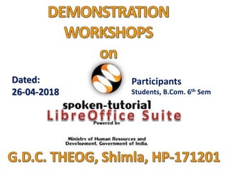 Spoken tutorials libreoffice | PPTX