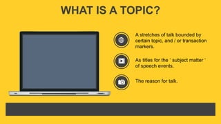 Spoken language (Discourse Analysis) | PPTX