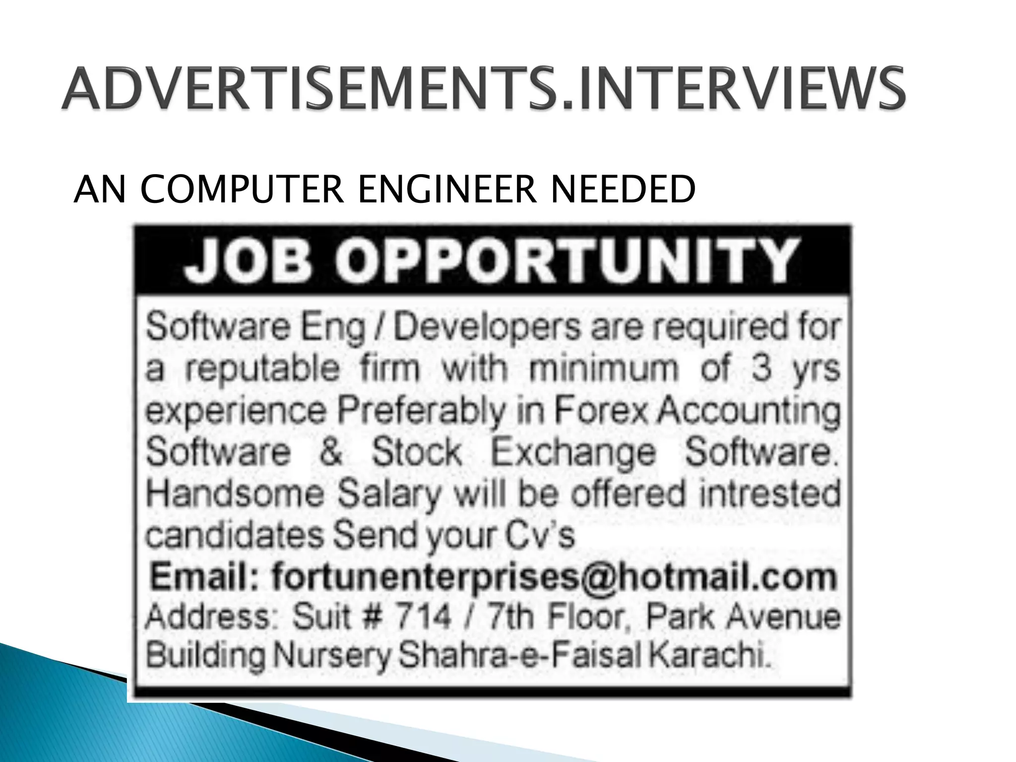 AN COMPUTER ENGINEER NEEDED
 