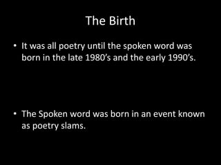 Spoken Word | PPTX
