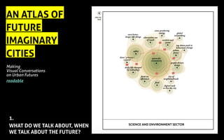 AN ATLAS OF
FUTURE
IMAGINARY
CITIES
Making
Visual Conversations
on Urban Futures
readable
1.
WHAT DO WE TALK ABOUT, WHEN
WE TALK ABOUT THE FUTURE?
 