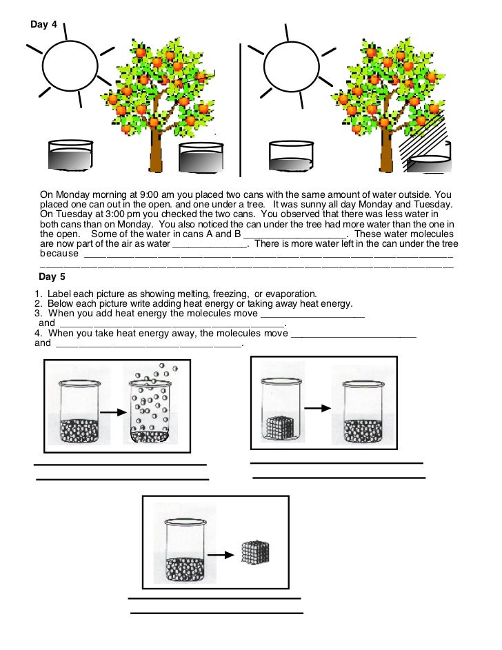 Stats of matter (worksheet 2)