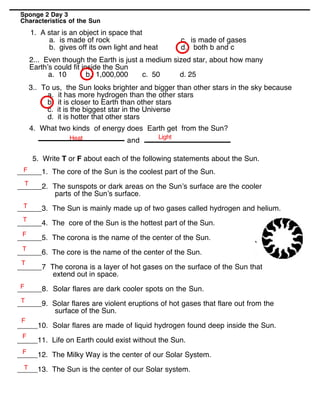 Order Of Planets Worksheet Answers 2