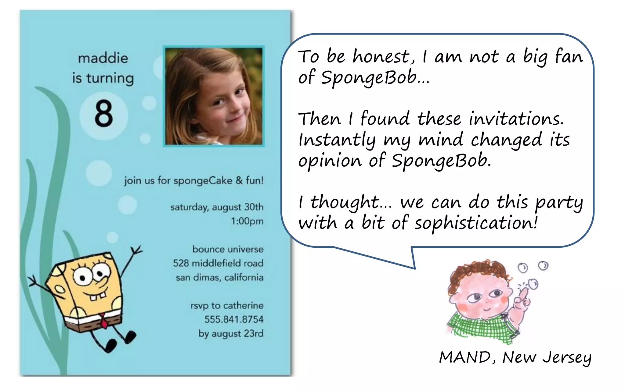 Spongebob Birthday Party Invites