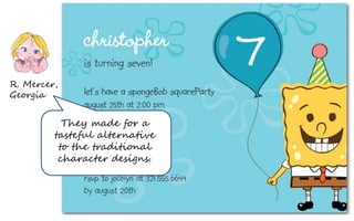Spongebob Birthday Party Invites