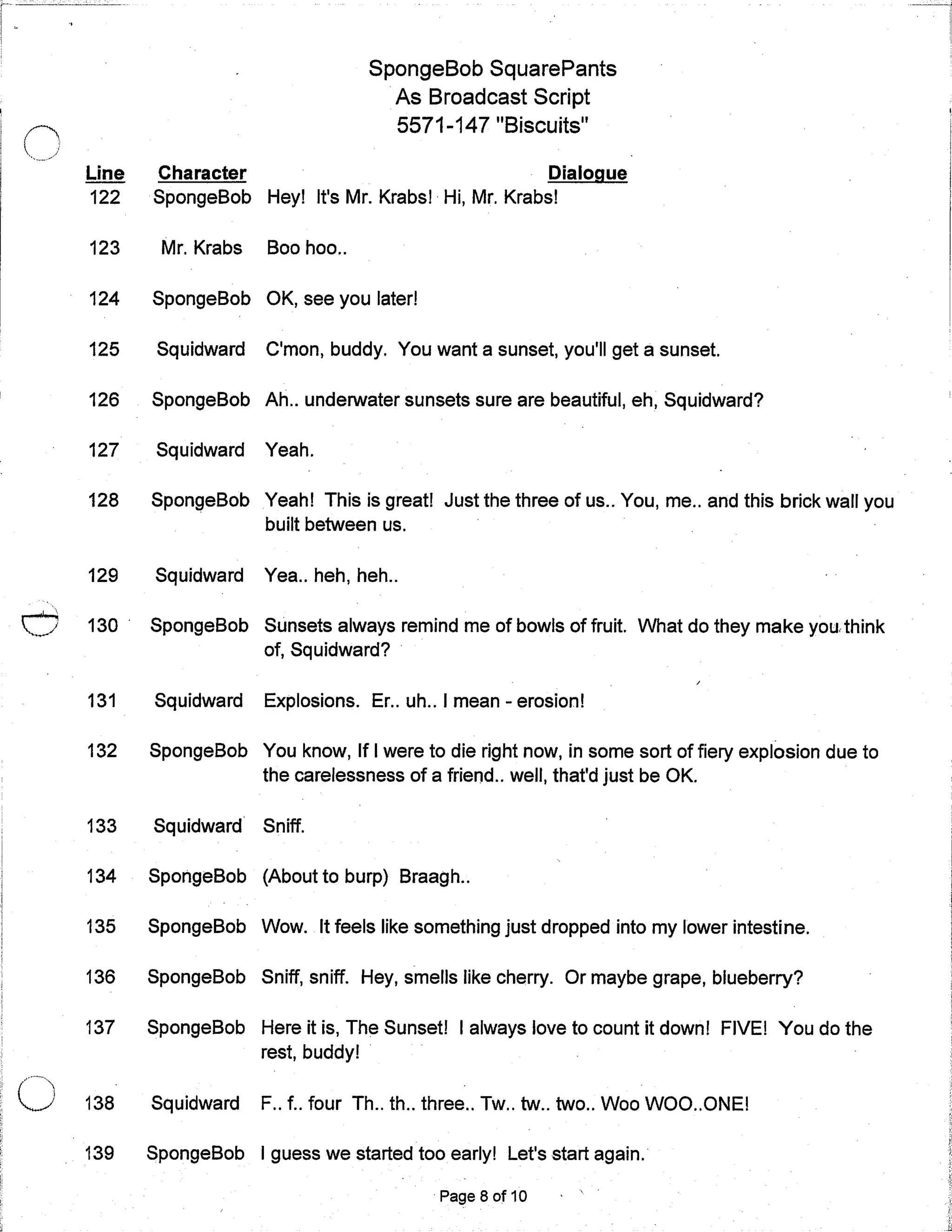 Spongebob squarepants script for educational purposes בובספוג מכנסמרובע ...