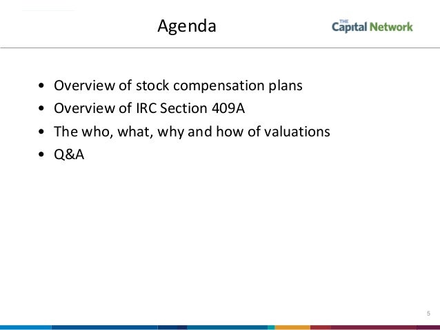 Irc 409a stock options