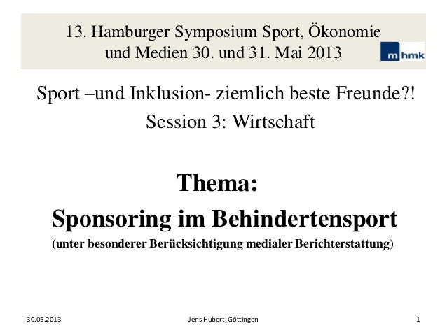 Sponsoring Im Behindertensport Jens Hubert - 