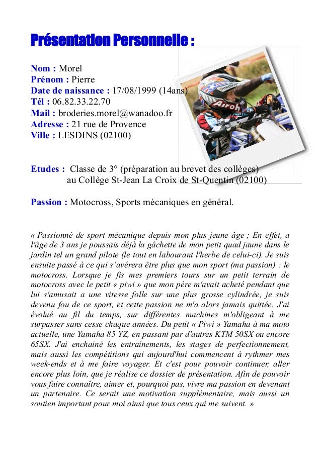 Sponsoring Pierre Morel #17 2014 (Motocross)