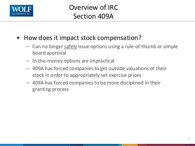 Section 409a nonqualified stock options