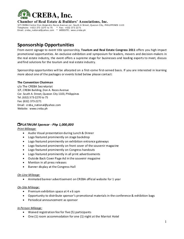 sponsorship letter templates