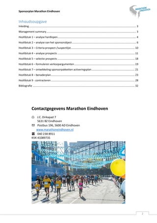 Kwik bestellen Mislukking Sponsorplan Marathon Eindhoven