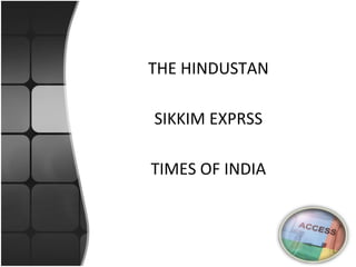 THE HINDUSTAN SIKKIM EXPRSS TIMES OF INDIA 