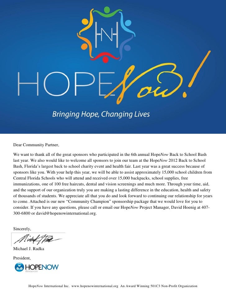 thank letter you sponsorship letter request Sponsor hope 2012 5 now center amway thank letter you sponsorship letter request Sponsor hope 2012 5 now center amway