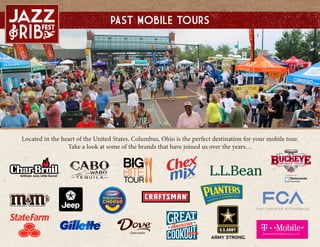 Located in the heart of the United States, Columbus, Ohio is the perfect destination for your mobile tour.
Take a look at some of the brands that have joined us over the years
est. 2007
PAST MOBILE TOURS
 