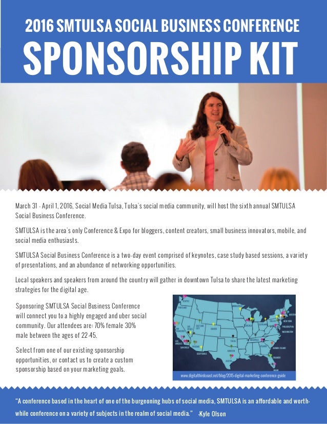 smtulsa social business conference sponsorship kit conference sponsorship flyer