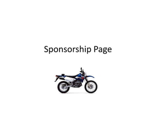 Sponsorship Page
 