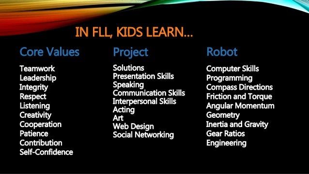 lego robotics core values