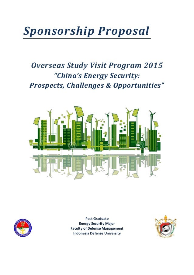 Sponsorship Proposal Overseas Study Visit Program Post Graduate Ene