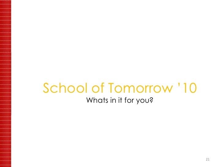 Vision of tomorrow essay