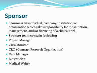 Sponsor Responsibilities Ppt
