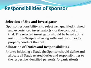 Sponsor Responsibilities Ppt