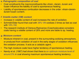 Spontaneous combustion of coal | PDF