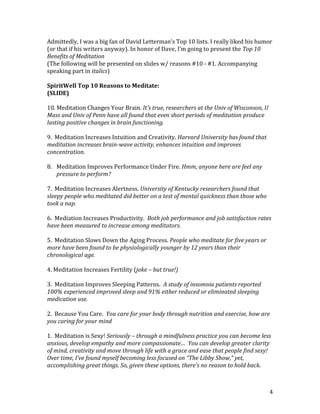 You pause - first checking in with your posture, making your spine nice and erect from hips to the top of your skull.