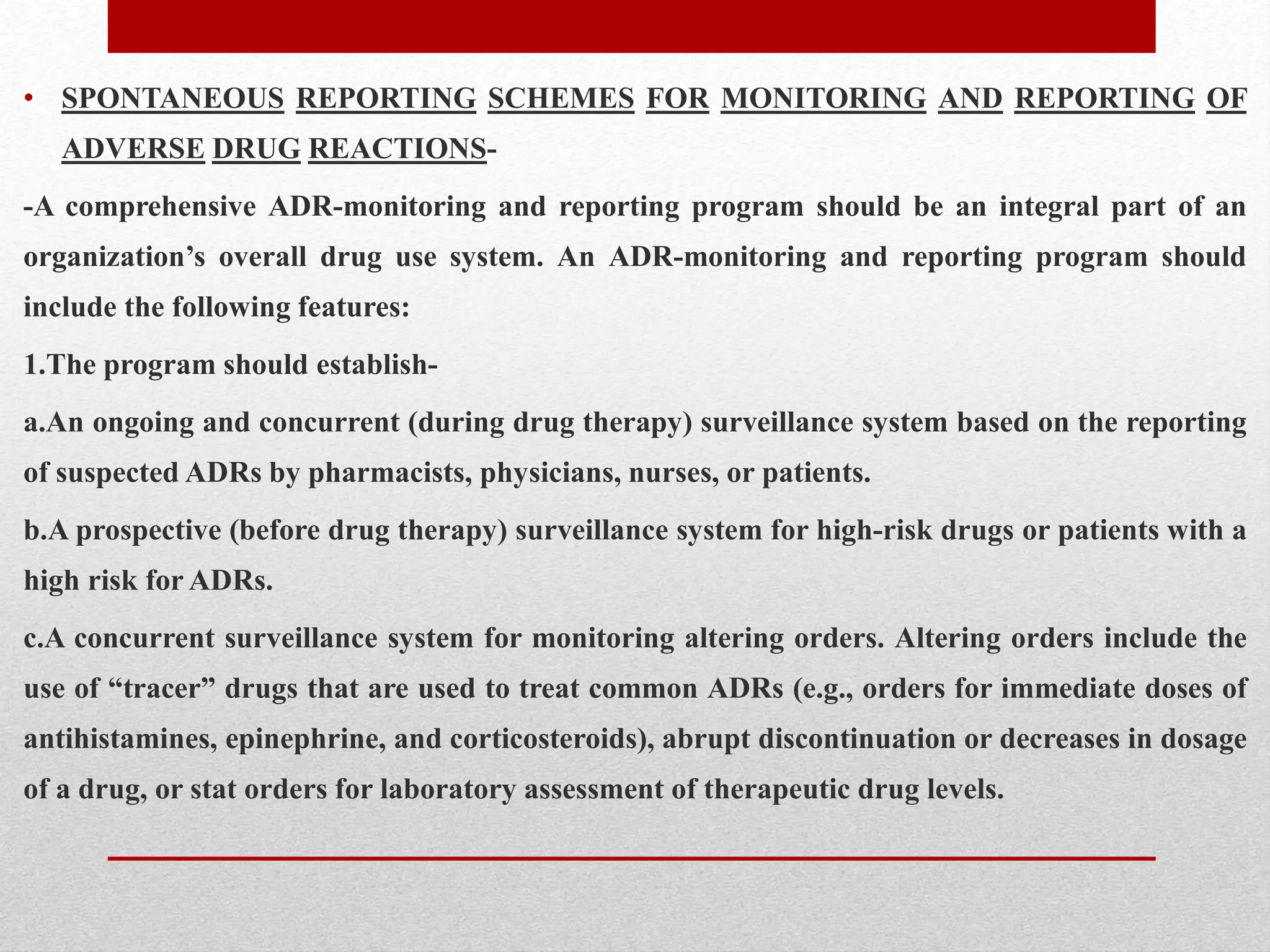 Spontaneous reporting schemes for biodrug adverse reactions, | PPTX