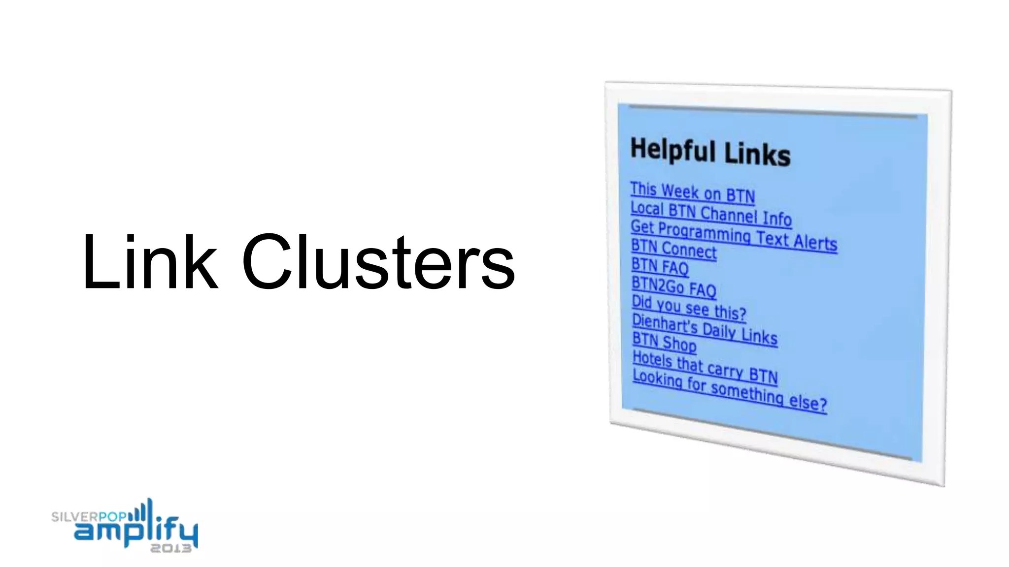 Link Clusters
 