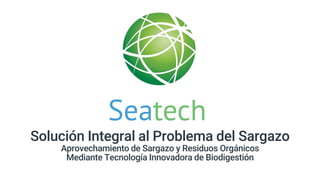 Solución Integral al Problema del Sargazo
Aprovechamiento de Sargazo y Residuos Orgánicos
Mediante Tecnología Innovadora de Biodigestión
 