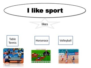 II like sport  likes Table Tennis Horserace Volleyball 