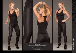 5
ANIMAL
ART. 4897
MUSCULOSA DEPORTIVA CON CORPIÑO
Sport Tank With Inner Bra
1-2-3-4 / s-m-l-xl
Negro / Black
 
