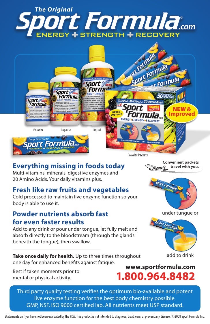 sport formula flyer formela flyer