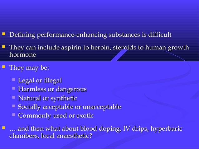Performance enhancing drugs in sports essay