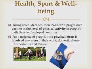 Sport and health