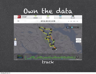 Own the data
track
dinsdag 28 mei 13
 