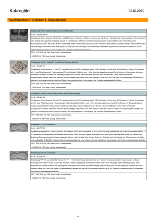 Katalogtitel                                                                                                                                             02.07.2010

Tauchflaschen > Schellen f. Doppelgeräte


                Schellensatz 140mm Abstand 185mm 60mm breit DIR-Style

                Art.Nr.: AG-140-185-60

                Schellensatz 140mm Abstand 185mm 60mm breit DIR-Style für Flaschen mit 140mm Durchmesser z.B. 5 und 7 Literflaschenfür Flaschenabstand 185mmentspricht
                dem Abstand der Abspeerbaren Brücken Doppel 10 LiterEdelstahl V4A60mm breit 1,5mm dickmittig doppelt verschweißt8mm oder 10mm Bohrung für
                BolzensatzBolzensätze als weitere Artikel erhältlichBitte die für Ihre Flaschen und Brückengröße entsprechenden Schellen auswählen.Weitere Infos! (hier kliken)Auf
                Wunsch fertigen wir Schellen nach Ihren massen an. Bitte dazu dem Link folgen und dasMessblatt für Behälter mit gleichen Durchmesser ausfüllen und an uns
                Faxen. Bei unterschiedlichen Durchmessern, der Flaschen diesesMessblatt ausfüllen.

                UVP: 41,50 EUR inkl. 19% Mwst. zuzügl. Versandkosten

                0,00 EUR inkl. 19% Mwst. zuzügl. Versandkosten


                Schellensatz 140mm, Abstand 171mm, 40 breit Sonderanfertigung

                Art.Nr.: AG-140-171

                Schellensatz 140mm Abstand 171mm für 7 Literflaschen 40mm breit.1 Schellensatz gleich 2 Stück Schellen in Form einer 8für Flaschen mit 140mm Durchmesser
                z.B. 5 oder 7 Literflaschenfür Flaschenabstand 171mmEdelstahl V4A40mm breit 1,5mm dickmittig doppelt verschweißt10mm Bohrung für Bolzensatz, bitte extra
                bestellenDie Schellen sind nach der Herstellung im Säurebad pasiviert, dadurch ist eine Korrosion durch anhaftenden Zunder oder Fremdmetalle
                ausgeschlossen.Weitere Infos! (hier kliken)Auf Wunsch fertigen wir Schellen nach Ihren massen an. Bitte dazu dem Link folgen und dasMessblatt für Behälter mit
                gleichen Durchmesser ausfüllen und an uns Faxen. Bei unterschiedlichen Durchmessern, der Flaschen diesesMessblatt ausfüllen.

                UVP: 39,00 EUR inkl. 19% Mwst. zuzügl. Versandkosten

                0,00 EUR inkl. 19% Mwst. zuzügl. Versandkosten


                Schellensatz 140mm, Abstand 168mm, 40mm breit Sonderanfertigung

                Art.Nr.: AG-140-168

                Schellensatz 140mm Abstand 168mm für 7 Literflaschen 40mm breit.1 Schellensatz gleich 2 Stück Schellen in Form einer 8für Flaschen mit 140mm Durchmesser
                z.B. für 5 und 7 Literflaschenfür Flaschenabstand 168mmEdelstahl V4A40mm breit 1,5mm dickmittig doppelt verschweißt10mm Bohrung für Bolzensatz, Bolzen
                extra zu best.Die Schellen sind nach der Herstellung im Säurebad pasiviert, dadurch ist eine Korrosion durch anhaftenden Zunder oder Fremdmetalle
                ausgeschlossen.Weitere Infos! (hier kliken)Auf Wunsch fertigen wir Schellen nach Ihren maßen an. Bitte dazu dem Link folgen und dasMessblatt für Behälter mit
                gleichen Durchmesser ausfüllen und an uns Faxen. Bei unterschiedlichen Durchmessern, der Flaschen diesesMessblatt ausfüllen.

                UVP: 39,00 EUR inkl. 19% Mwst. zuzügl. Versandkosten

                0,00 EUR inkl. 19% Mwst. zuzügl. Versandkosten


                Schellensatz 171/100 asymetrisch

                Art.Nr.: AG-171/100

                Schellensatz asymetrisch 171mm / 100mmz.B. für Flaschen mit 171mm Durchmesser (z.B.10 und 12 Liter lang) und Akkutank mit 100mm Durchmesser oder für 1 -
                3 Literflaschen an derHauptflascheEdelstahl V4A40mm breit 1,5mm dickmittig doppelt verschweißt10mm Bohrung für BolzensatzBitte die für Ihre Flaschen und
                Brückengröße entsprechenden Schellen auswählen.Weitere Infos! (hier kliken)Auf Wunsch fertigen wir Schellen nach Ihren massen an. Bitte dazu dem Link folgen
                und dasMessblatt für Behälter mit gleichen Durchmesser ausfüllen und an uns Faxen. Bei unterschiedlichen Durchmessern, der Flaschen diesesMessblatt ausfüllen.

                UVP: 39,00 EUR inkl. 19% Mwst. zuzügl. Versandkosten

                0,00 EUR inkl. 19% Mwst. zuzügl. Versandkosten


                Schellensatz 171/140 asymetrisch

                Art.Nr.: AG-171/140

                Schellensatz 171/140 asymetrischfür Flaschen mit 171 / 140mm DurchmesserZum Verbinden von Flaschen mit unterschiedlichen Durchmeesern. z. B. zum
                Anbringen einer dritten Flasche (7 Liter) oder Akkutank an einem Doppelgerät Edelstahl V4A38mm breit 1,5mm dickdoppelt VerschweißtBohrung für 10mm
                BolzenBitte die für Ihre Flaschen und Brückengröße entsprechenden Schellen auswählen.Weitere Infos!(hier kliken)Auf Wunsch fertigen wir Schellen nach Ihren
                massen an.Bitte dazu dem Link folgen und dasMessblattfür Behälter mit gleichen Durchmesser ausfüllen und an uns Faxen.Bei unterschiedlichen Durchmessern,
                der Flaschen diesesMessblattausfüllen.

                UVP: 39,00 EUR inkl. 19% Mwst. zuzügl. Versandkosten

                0,00 EUR inkl. 19% Mwst. zuzügl. Versandkosten




                                                                                 66
 