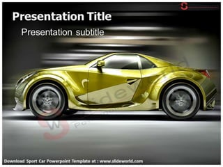 Sport Car Powerpoint Template - Slide World